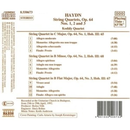 Naxos Haydn: String 4Tet Op.64,1-3