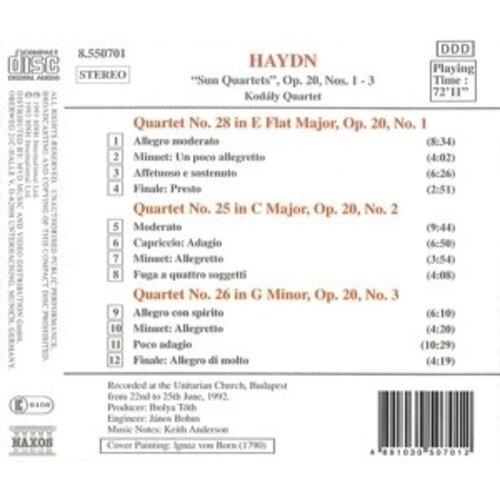 Naxos Haydn: String 4Tets Op.20,1-3