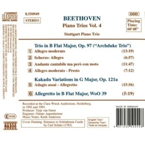 Naxos Beethoven: Piano Trios Vol.4