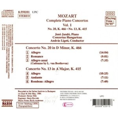 Naxos Mozart: Piano Concertos 13&20