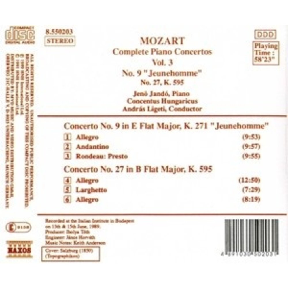 Naxos Mozart: Piano Concertos 9&27