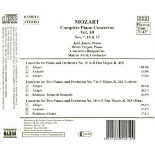 Naxos Mozart:piano Concertos 7,10&15