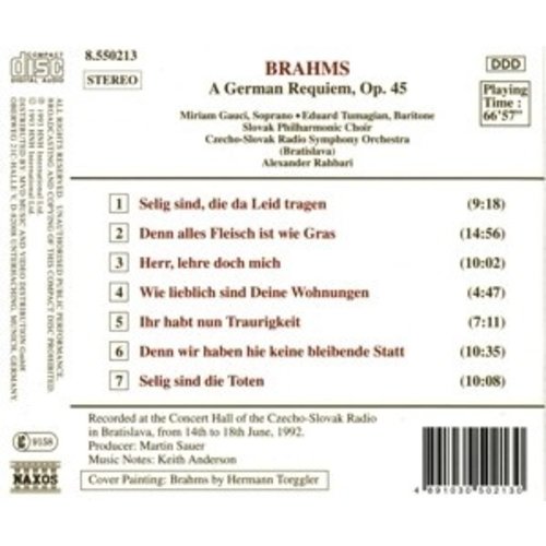 Naxos Brahms: A German Requiem