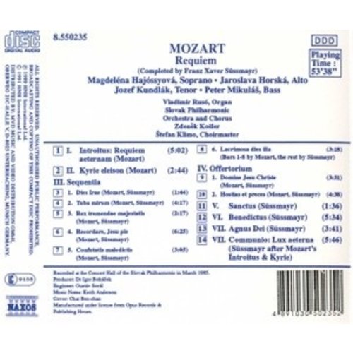 Naxos Mozart: Requiem