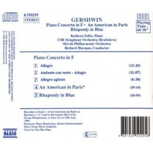 Naxos Gershwin: Piano Concerto Etc.