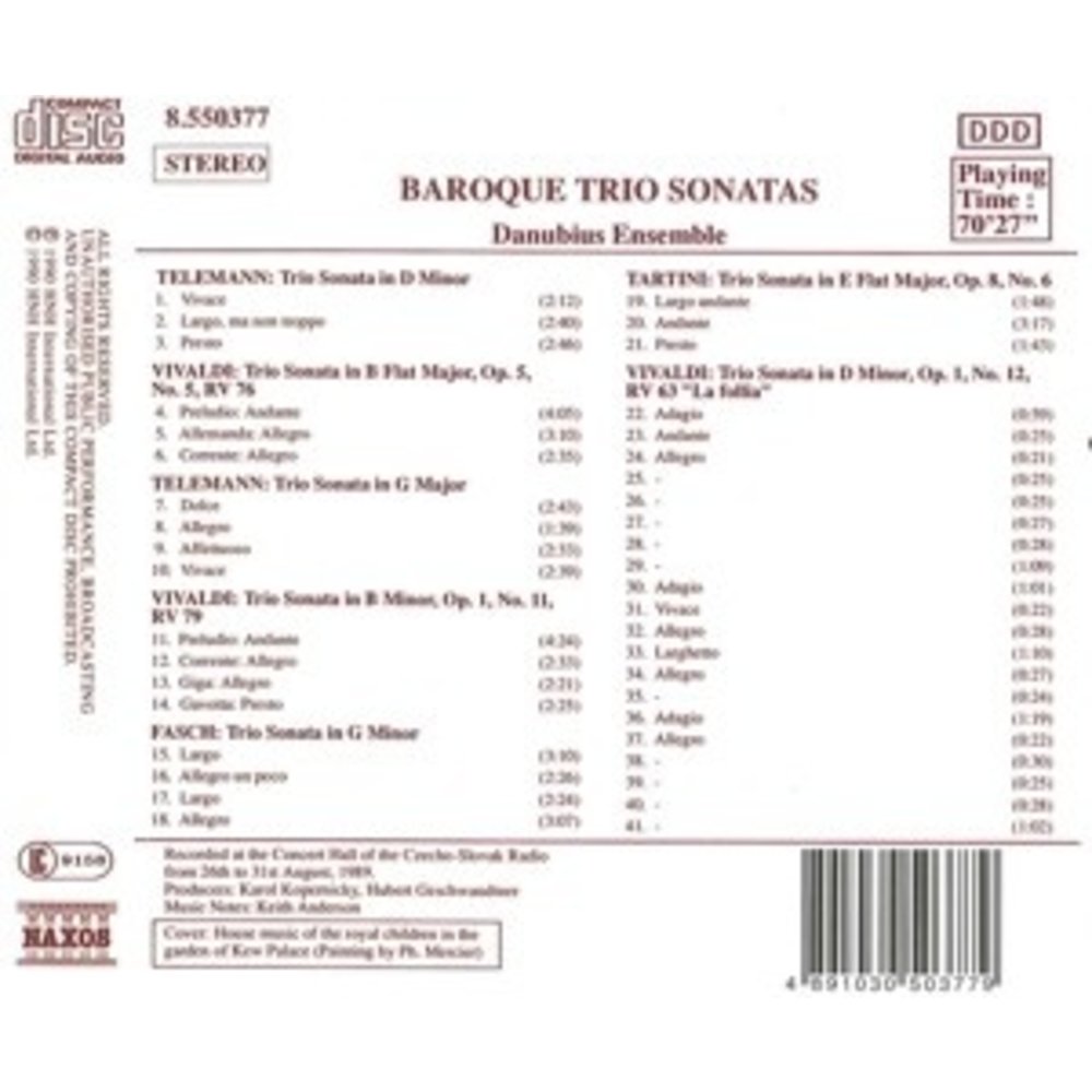 Naxos Baroque Trio Sonatas