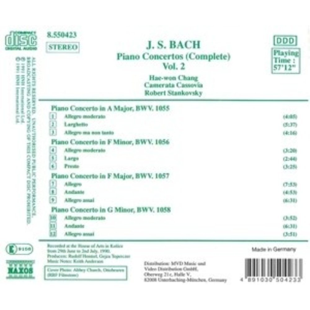 Naxos Bach J. S.: Piano Conc. Vol.2