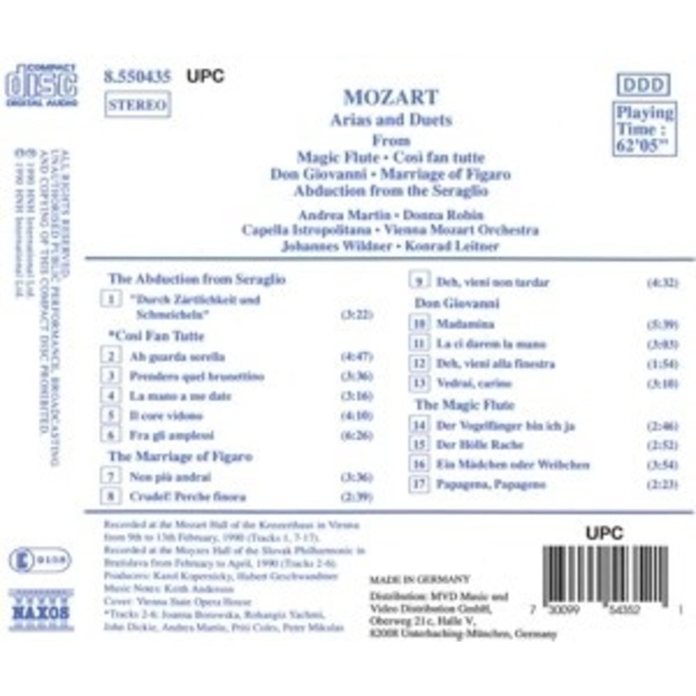 Naxos Mozart: Arias & Duets