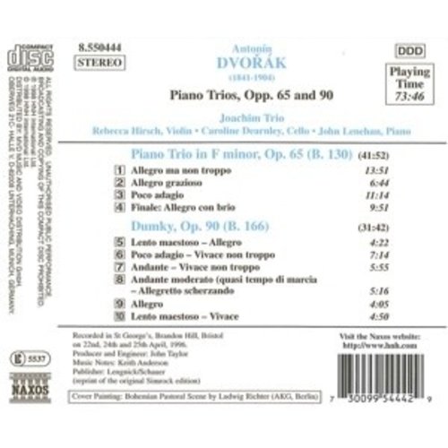 Naxos Dvorak: Piano Trios,Vol.1