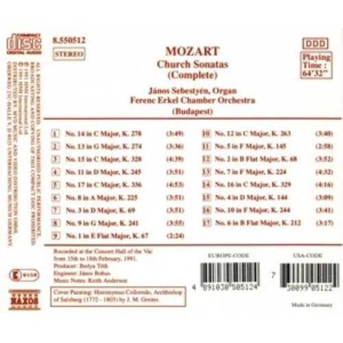 Naxos Mozart: Church Sonatas