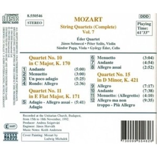 Naxos Mozart: String Quartets Vol.7