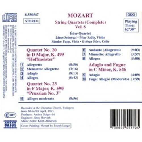 Naxos Mozart: String Quartets Vol.8