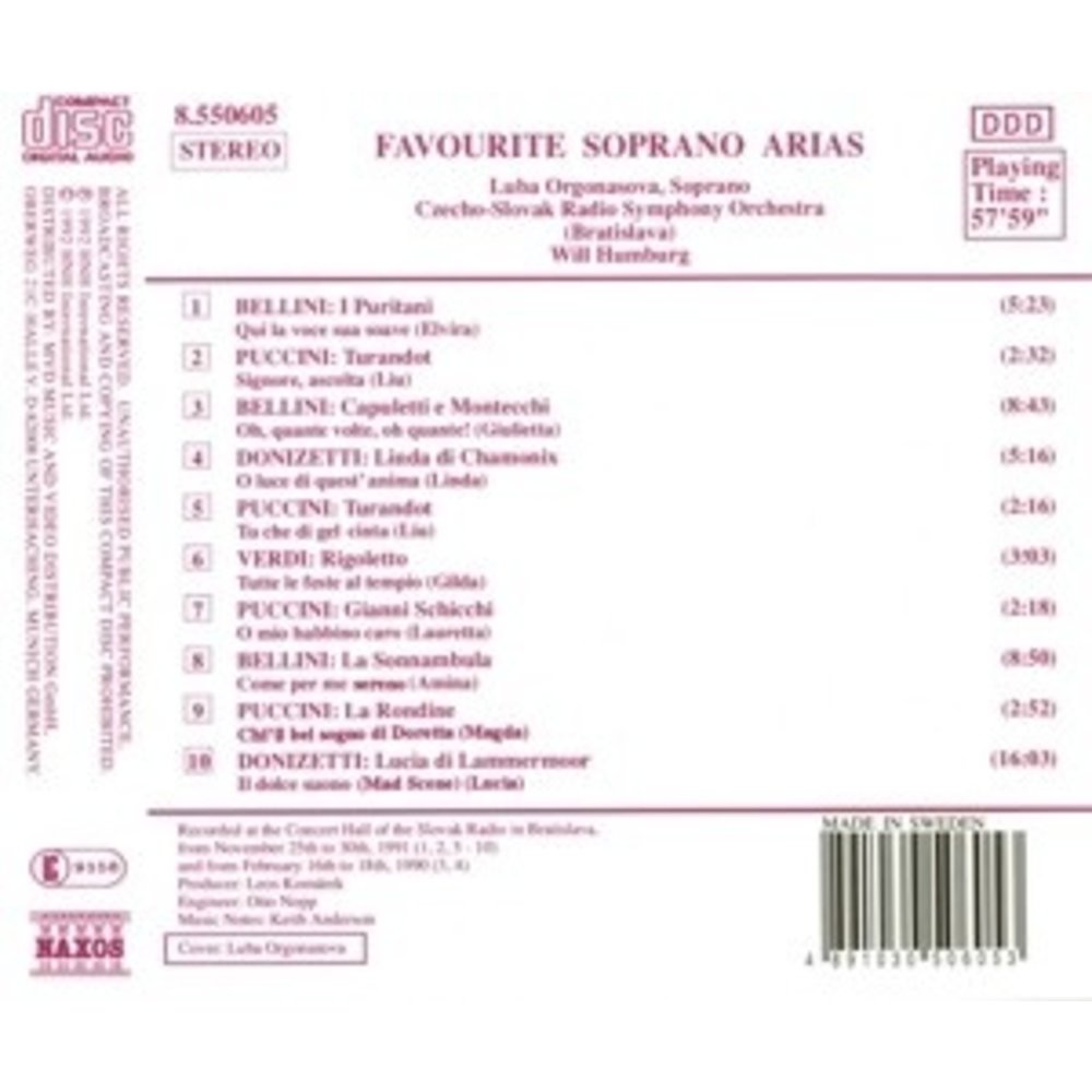 Naxos Favourite Soprano Arias