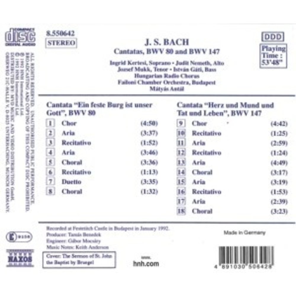 Naxos Bach J. S.: Cantatas