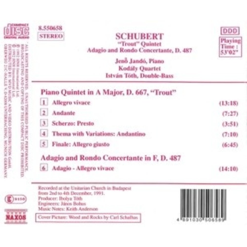 Naxos Schubert: Trout  Piano Quintet
