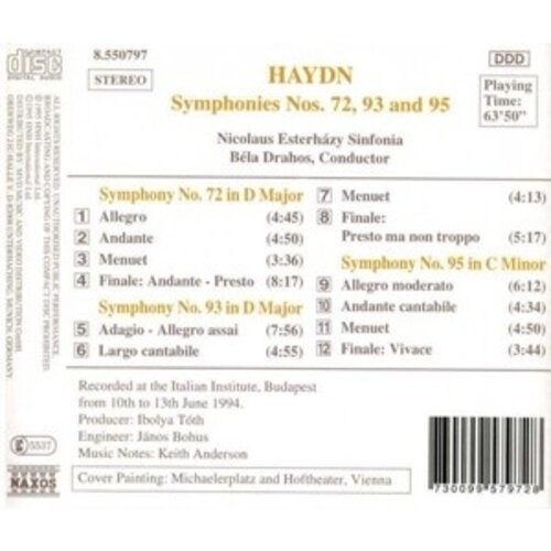 Naxos Haydn: Symphonies 72, 93 & 95