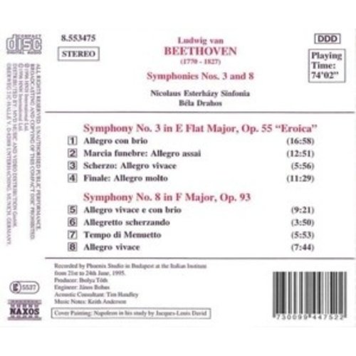 Naxos Beethoven: Symphonies 3 & 8