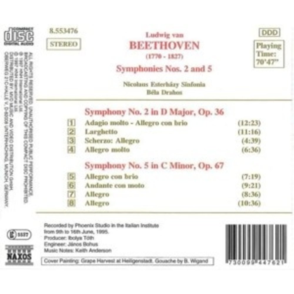 Naxos Beethoven: Symphonies 2 & 5