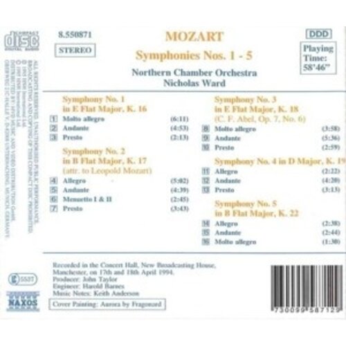 Naxos Mozart: Symphonies 1-5