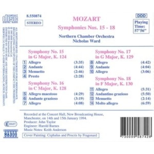 Naxos Mozart: Symphonies 15-18