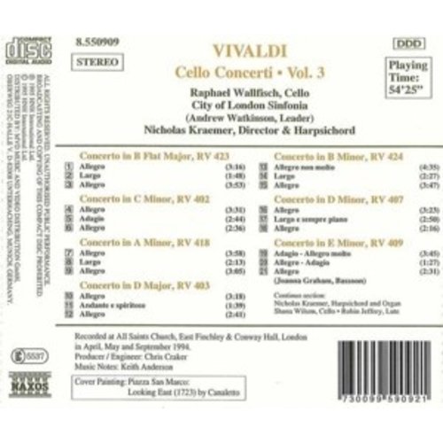Naxos Vivaldi: Cello Concertos Vol.3