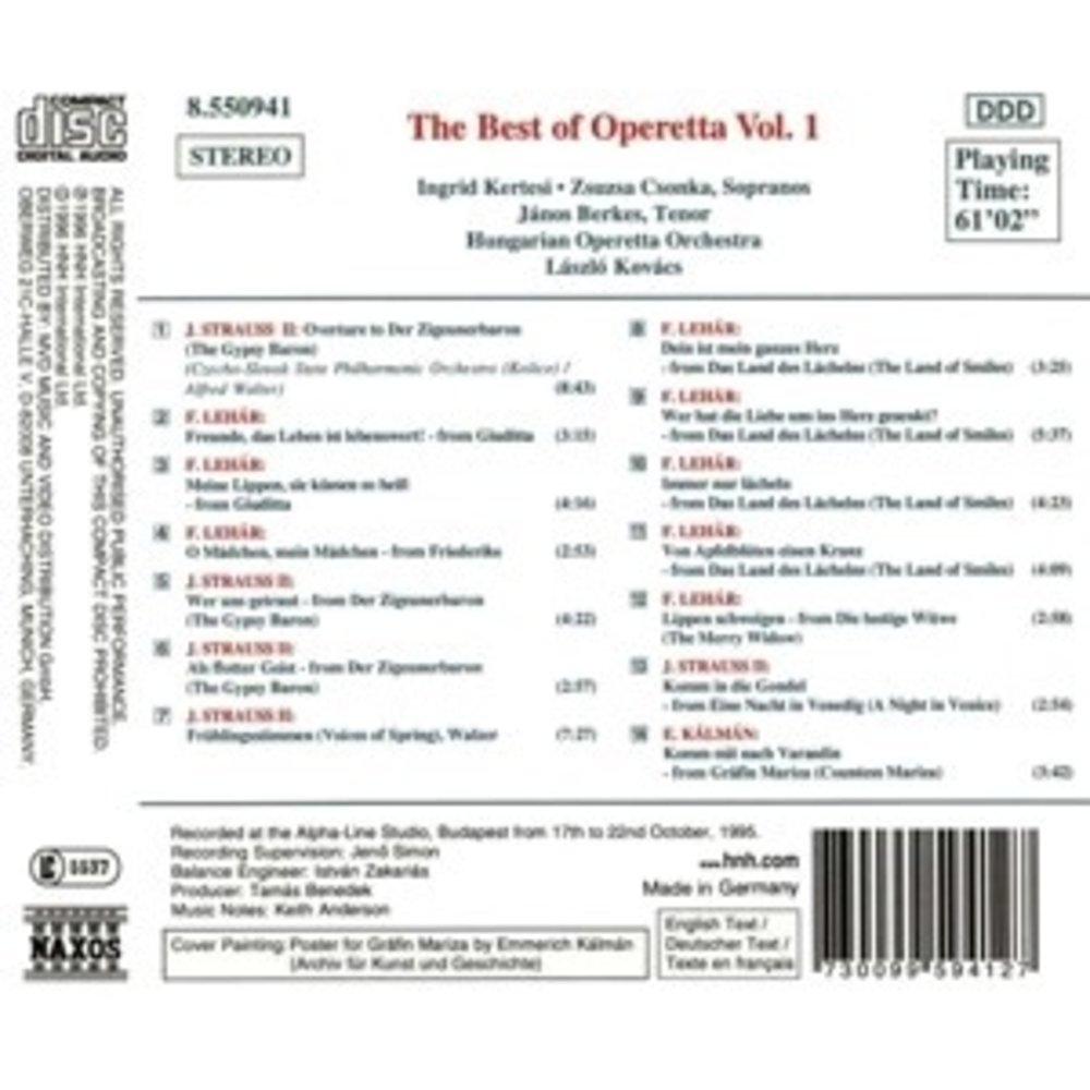Naxos The Best Of Operetta Vol.1
