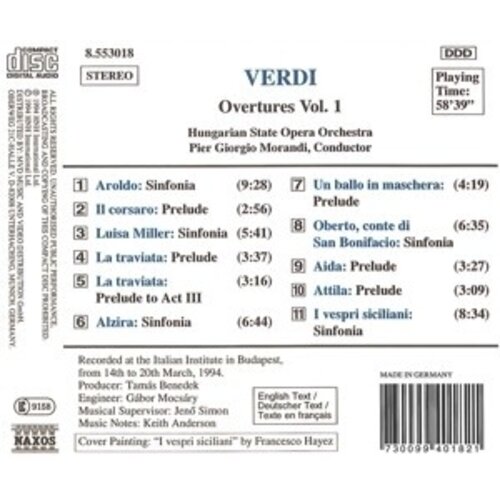 Naxos Verdi: Overtures Vol.1