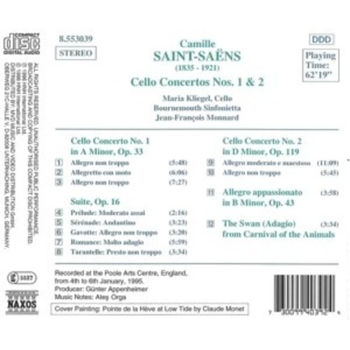 Naxos Saint-Saens: Cello Concertos