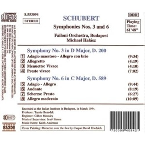 Naxos Schubert: Symphonies 3 & 6