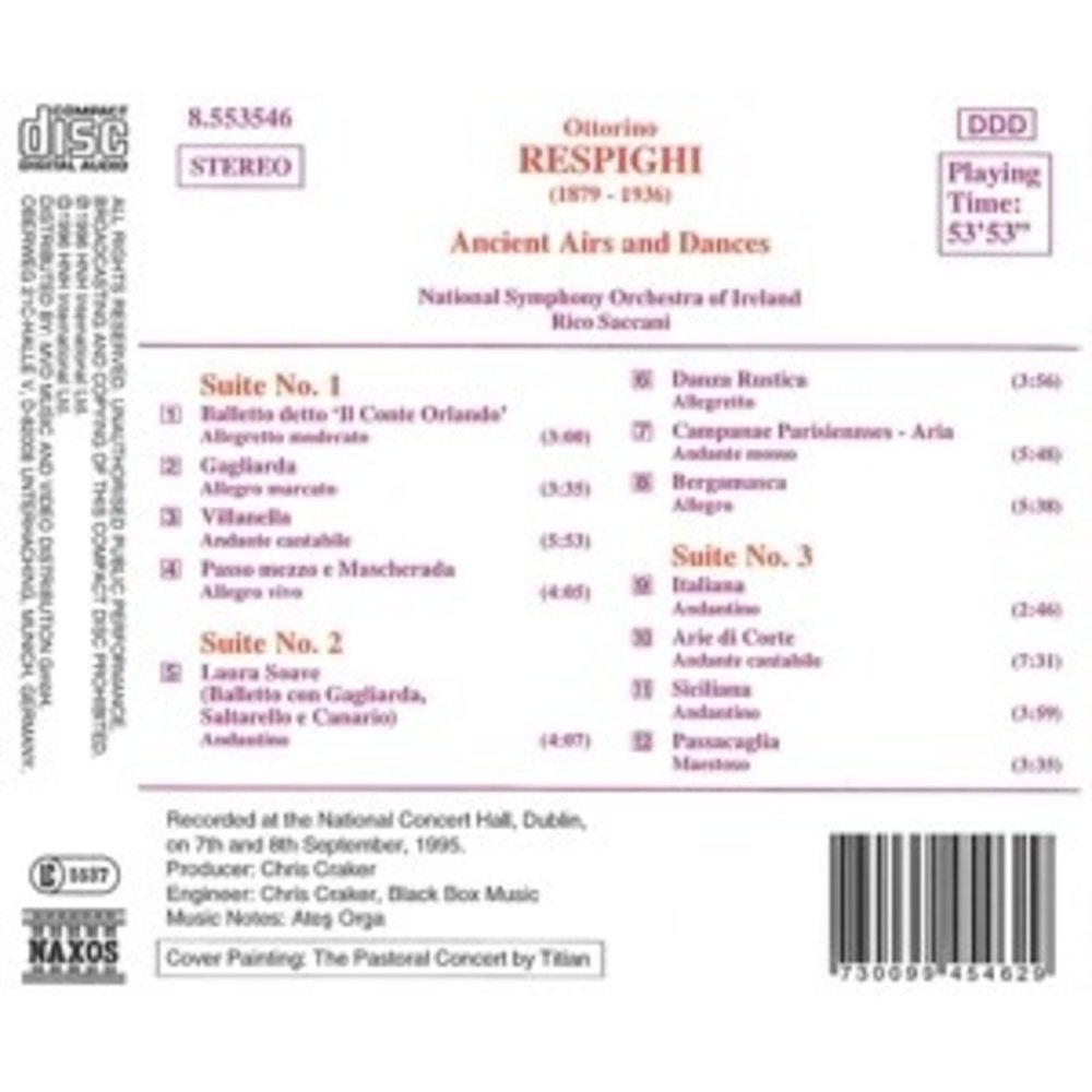 Naxos Respighi:ancient Airs & Dances