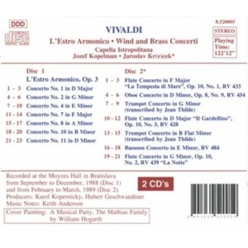 Naxos Vivaldi: L'estro Armonico Etc.