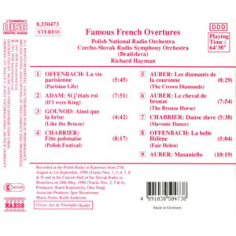 Naxos Famous French Overtures