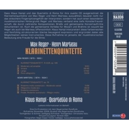 Naxos Reger: Klarinettenquintette