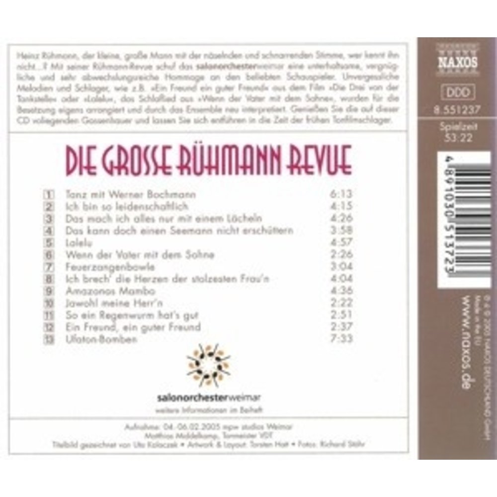 Naxos Die Grosse Ruhmann Revue