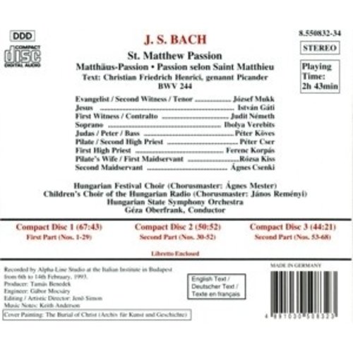 Naxos Bach J.s.: St. Matthew Passion