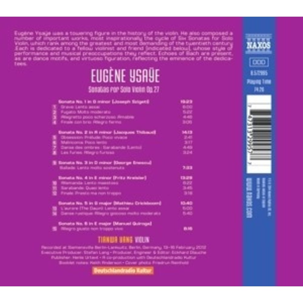 Naxos Six Sonatas For Violin Solo, Op. 27