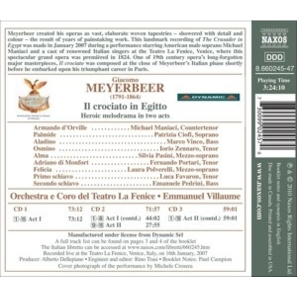 Naxos Meyerbeer: Crociato In Egitto