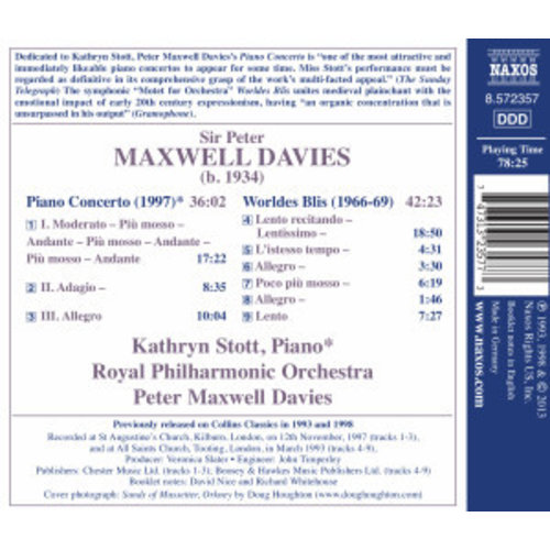 Naxos Maxwell Davies: Piano Concerto
