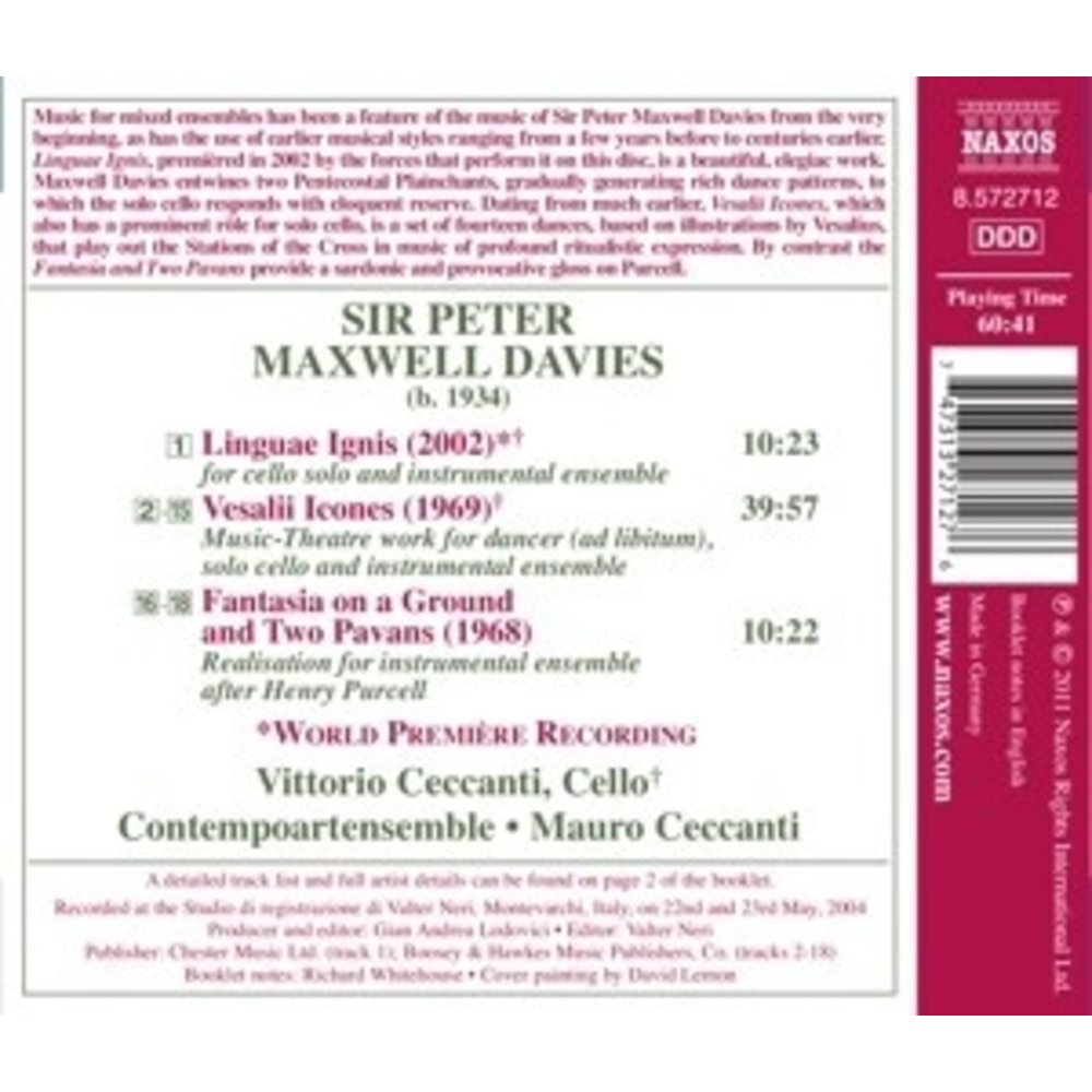 Naxos Maxwell Davies: Linguae Ignis