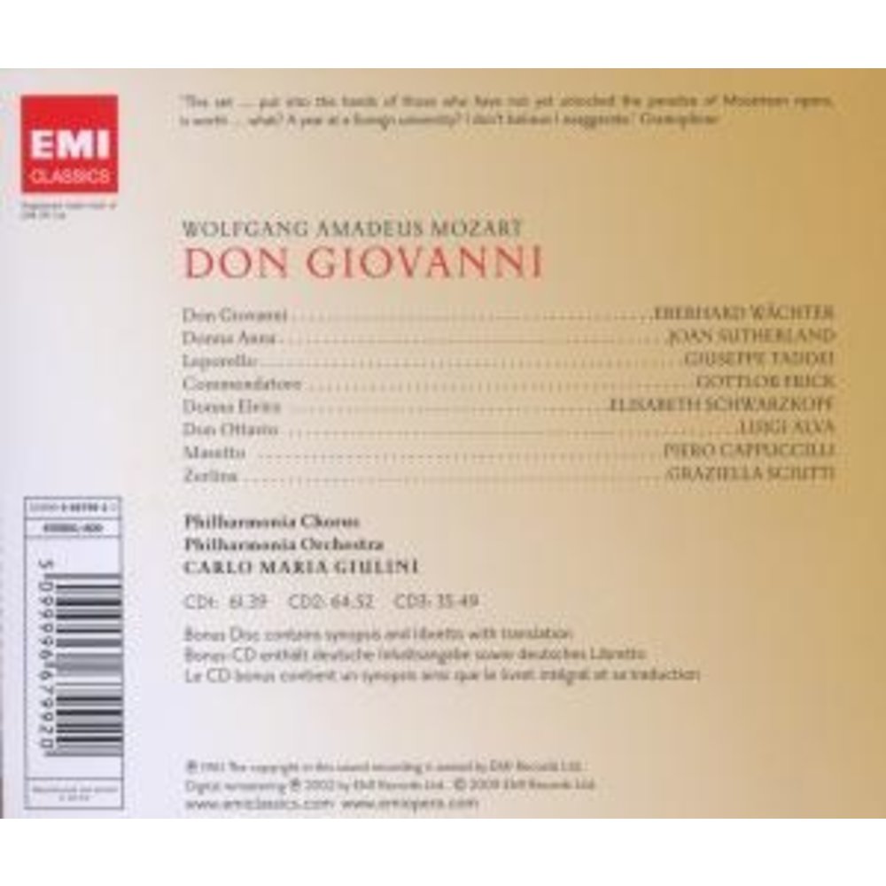Erato/Warner Classics Mozart: Don Giovanni