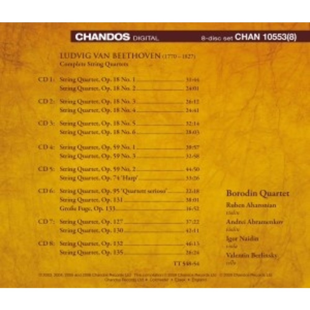 CHANDOS Cplte Str. Quartets