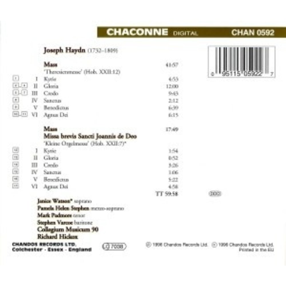 CHANDOS Theresienmesse (Hob. Xxii12)
