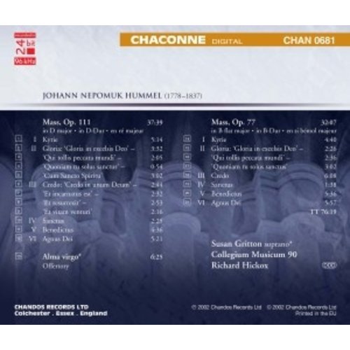 CHANDOS Mass Edition Vol. 1