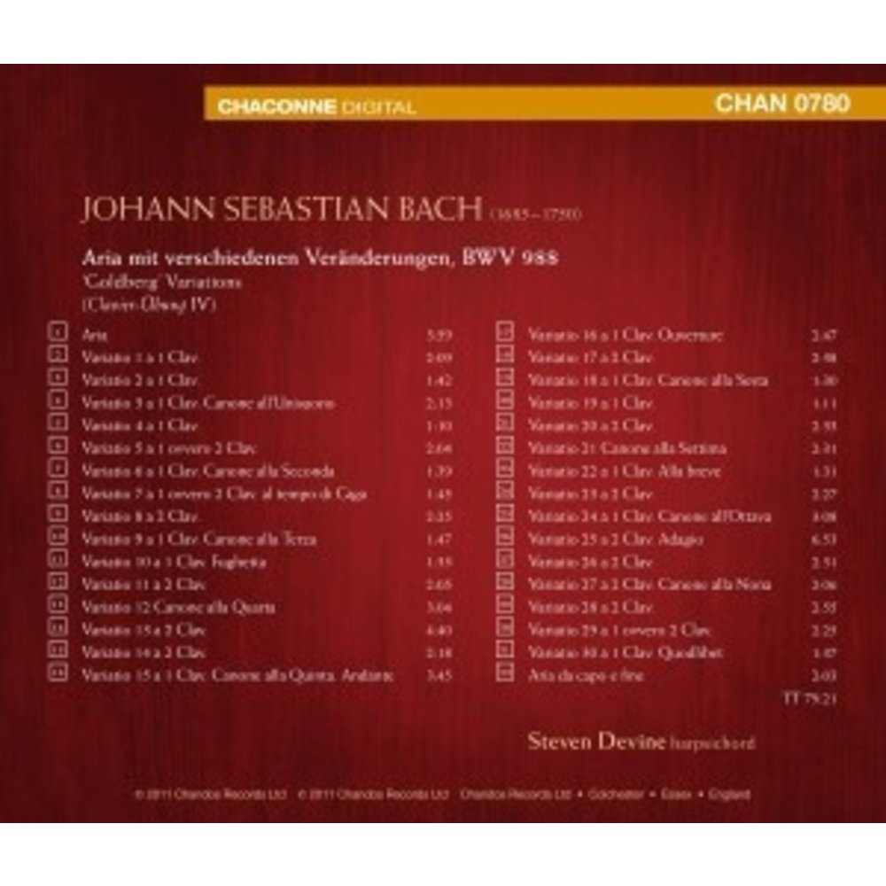 CHANDOS Goldberg Variations