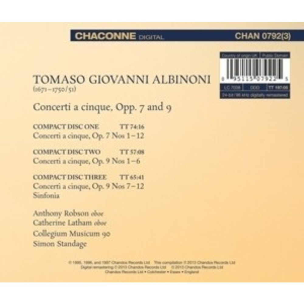 CHANDOS Collected Concertos For Oboe