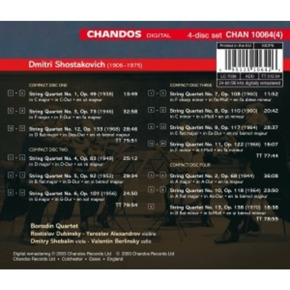 CHANDOS Cplte String Quartets