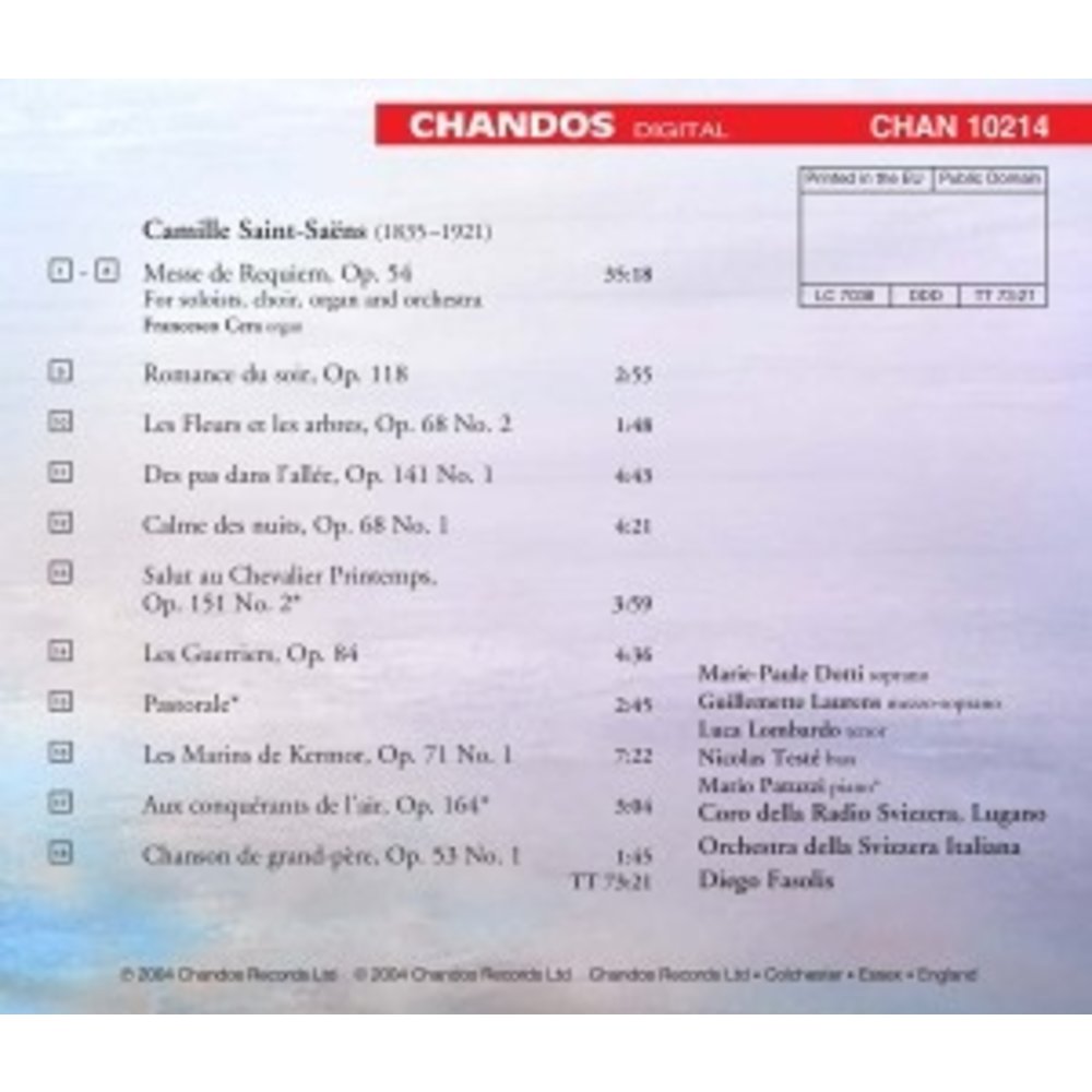 CHANDOS Messe De Requiem Part Songs
