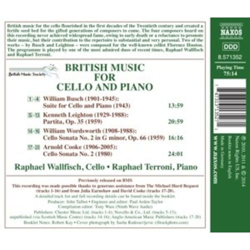 Naxos Music For Cello And Piano