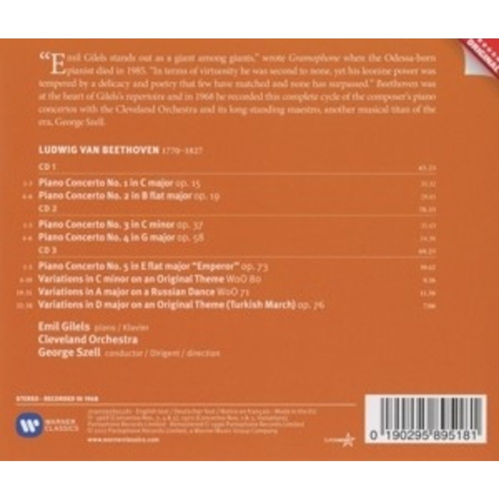 Erato/Warner Classics Piano Concertos 1-5