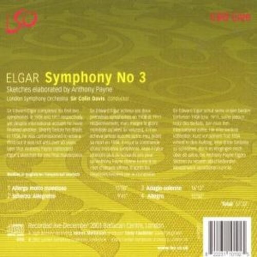 Elgar / Symphonie No.3